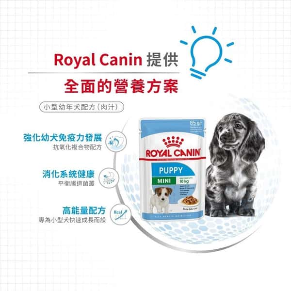 Royal Canin Royal Canin 法國皇家 狗濕糧 小型幼犬營養主食濕糧 85g 85g 背面圖