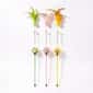 逗貓棒 貓玩具 仙女逗貓棒 花朵羽毛帶鈴鐺 (顏色隨機)