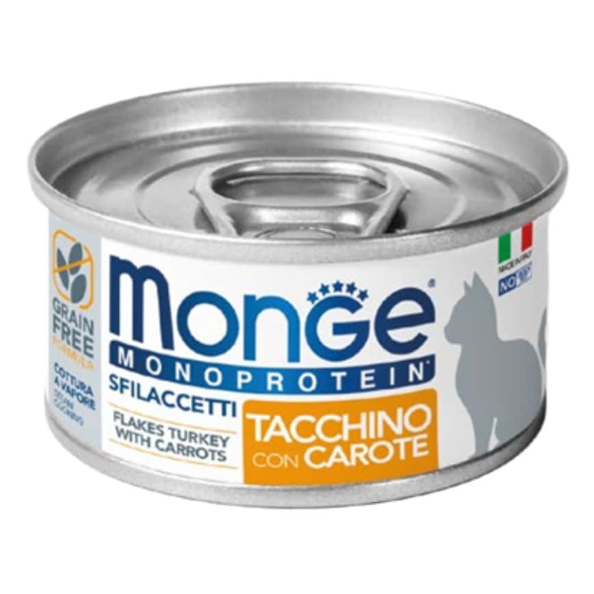 Monge 貓罐頭 單一蛋白系列 火雞蘿蔔 80g (MO7191) (新舊包裝隨機發貨) (img2)