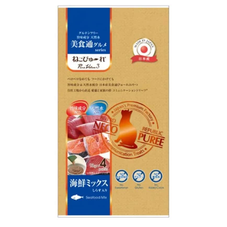 Riverd Republic 貓貓頂級無添加肉泥 雜錦海鮮 52g (4本) (RR14133) (img2)