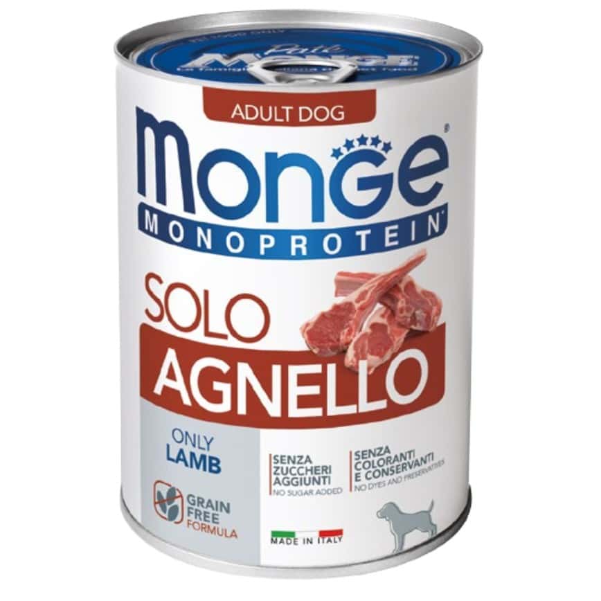 Monge 狗罐頭 單一蛋白系列 羊肉 400g (MO4236) (新舊包裝隨機發貨)  (img2)