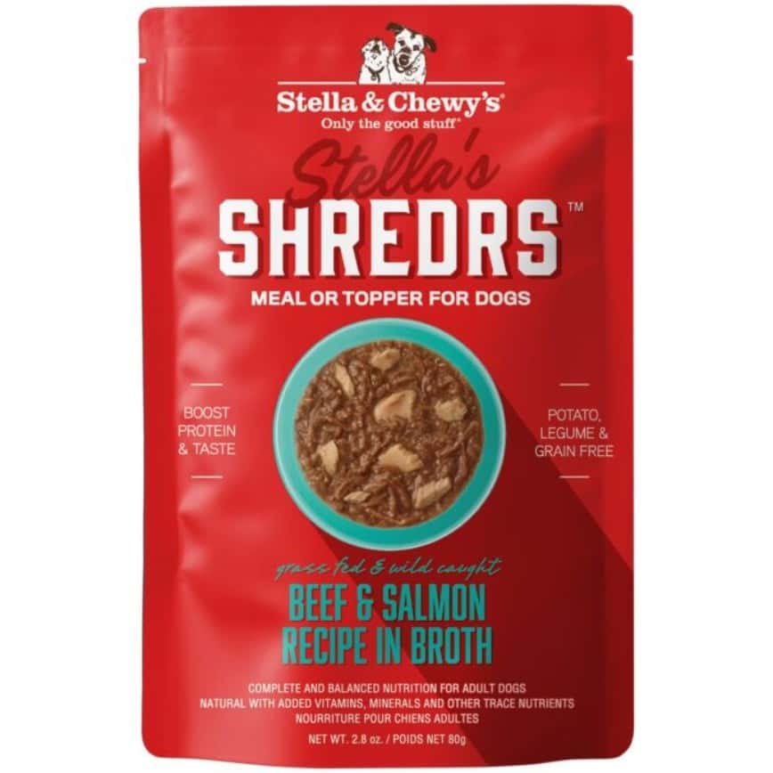 Stella & Chewy's Stella's Shredrs 狗濕糧 肉絲滋味包系列 草飼牛+三文魚配方 80g 2.8oz (SSBSB) (img2)