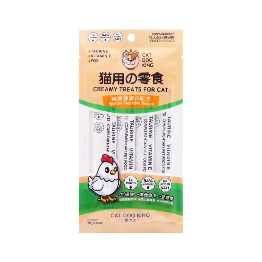 貓犬王 貓用 肉泥零食 腸胃健康之配方 雞肉味 60克 (1包4條) (CDK2051) (img2)