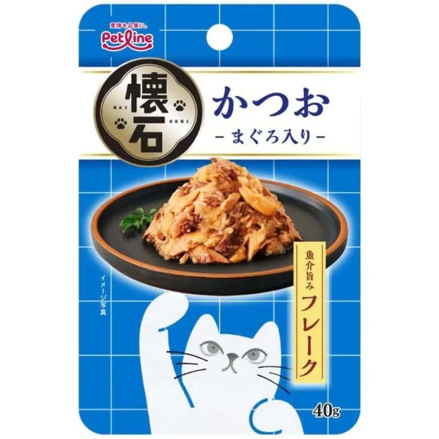 日本Petline 懷石軟包貓零食 鰹魚薄片+鮪魚味 40g (PL-KSR-2) (img2)