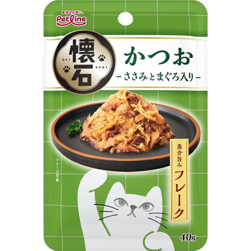 日本Petline 懷石軟包貓零食 鰹魚+雞肉風味 40g (PL-KSR-3) (img2)