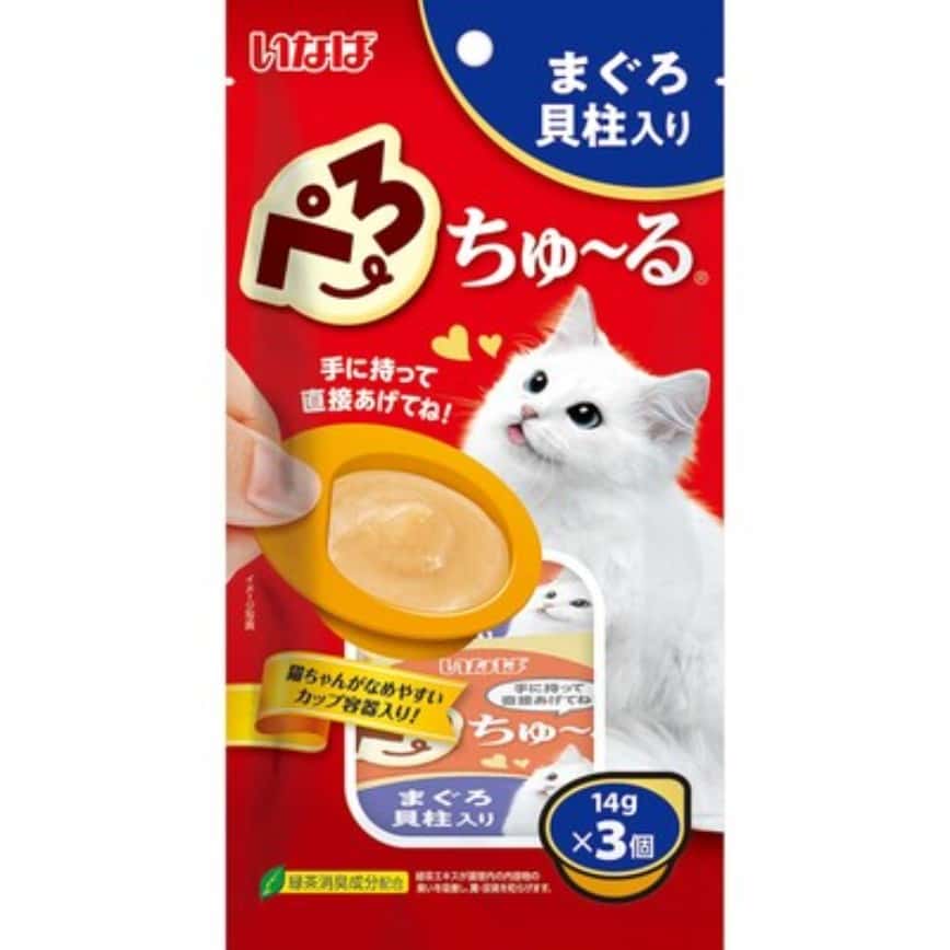 CIAO 貓零食 日本 INABA 超奴匙羹 吞拿魚帶子入 14g×3P (TSC-264) (img2)