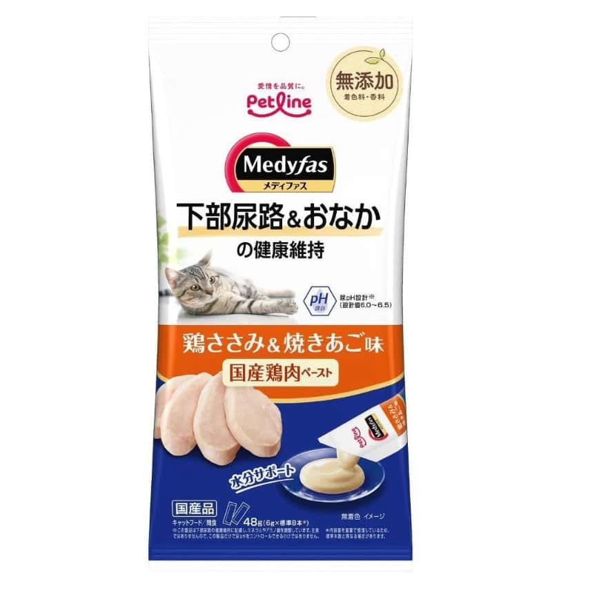 日本PetLine Medyfas 貓保健品 腸胃保健配方 雞肉飛魚風味 6g×8 (PL-MFS-5) (img2)