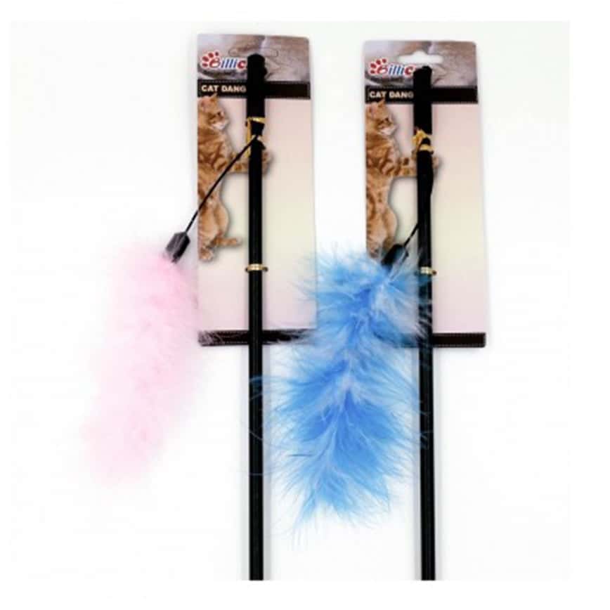 Billipets 逗貓棒 小貓專用 粉紅羽毛 50cm (NS-12165 PINK) (圖片2)