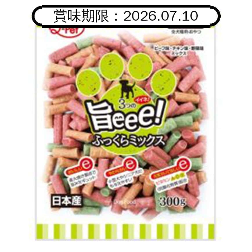 日本Q-Pet 狗小食 旨味 雞牛菜混合味切條 300g (KQ053) (賞味期限 2026.07.10) (圖片2)