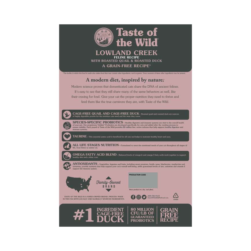 Taste of the Wild 無穀物 烤鵪鶉+烤鴨肉配方 全貓糧 美國版) 14lb (90202282) (圖片2)