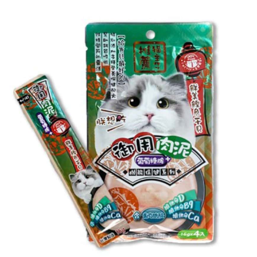 貓主子 御用保健泥條 葡萄糖胺 鰹魚+干貝 16x4條 (JF-8314) (TBS) (圖片2)