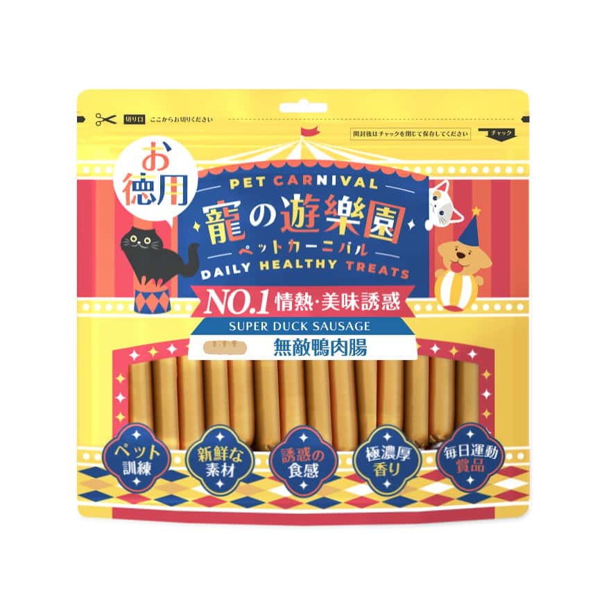 寵之遊樂園 狗零食 訓犬小食 無敵鴨肉腸 30本(TBS) (圖片2)