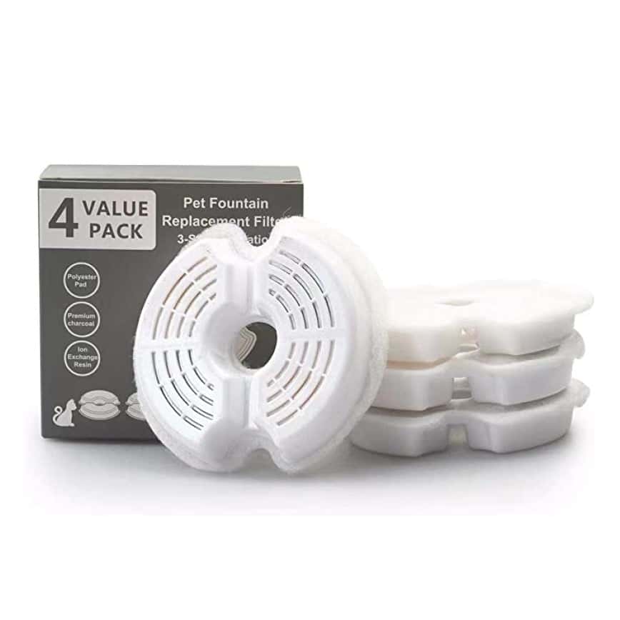 Billipets ⼩花寵物飲⽔器 濾芯 4片裝 (NS-17072F) (圖片2)