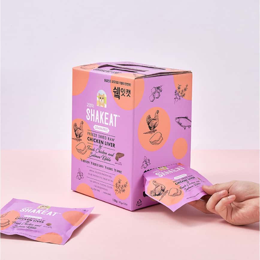 Shakeat 貓糧 凍乾脫水混合貓糧 雞肝 1.2kg (80g x 15包) (圖片2)