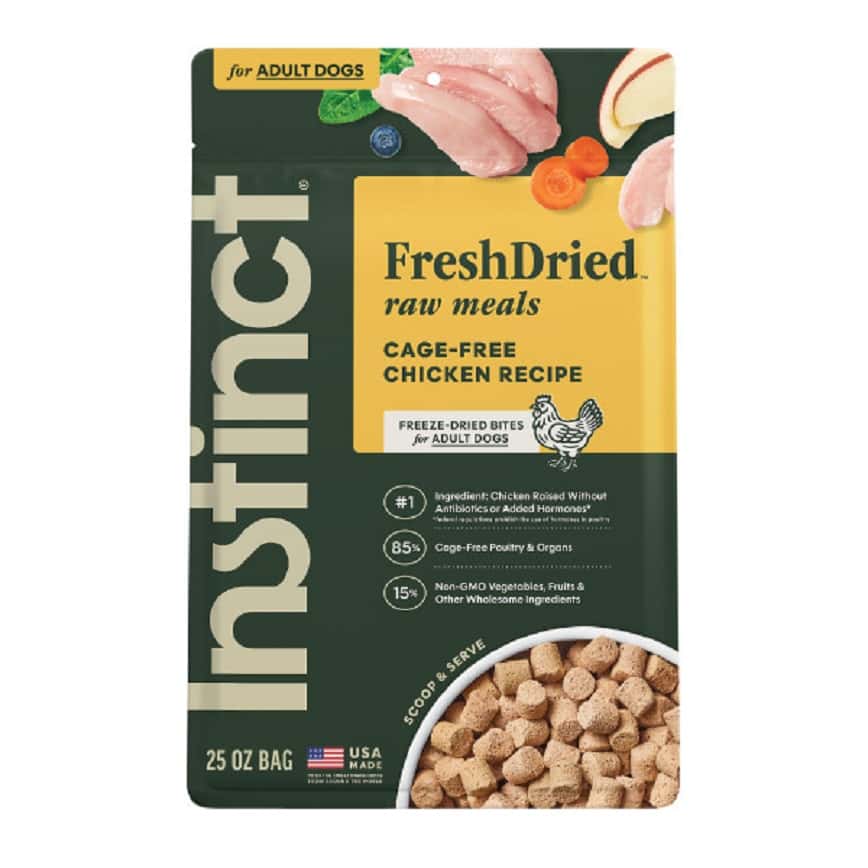 Instinct 狗糧 無穀物凍乾生肉主食糧 走地雞肉 25oz (614029) (新舊包裝隨機發貨) (圖片2)