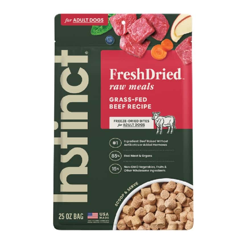 Instinct 狗糧 無穀物凍乾生肉主食糧 鮮牛肉 25oz (614050) (新舊包裝隨機發貨) (img2)