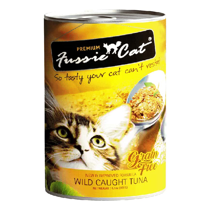 Fussie Cat 貓罐頭 無穀物野生純吞拿魚 400g (橙黃) (FU-4TU) (圖片2)