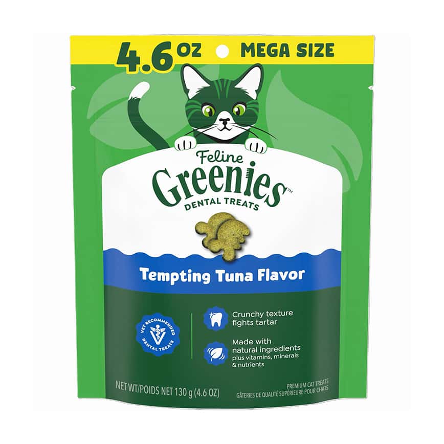 Greenies貓齒靈 貓零食 潔齒餅 Tempting Tuna Flavor 吞拿魚 4.6OZ (10205272) (GR204) (新舊包裝隨機發貨) (圖片2)