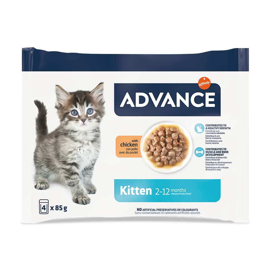 ADVANCE 貓濕糧 日常護理 幼貓配方 雞肉 85g X 4包 (964531) (新舊包裝隨機發貨) (圖片2)