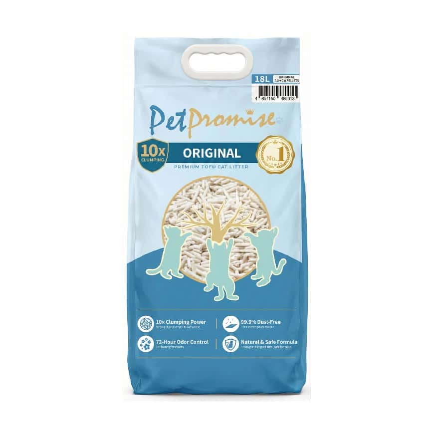Pet Promise毛孩承諾 3.0+2.0mm粗幼混合 豆腐貓砂 原味 國際版 18L - 原裝行貨 (圖片2)