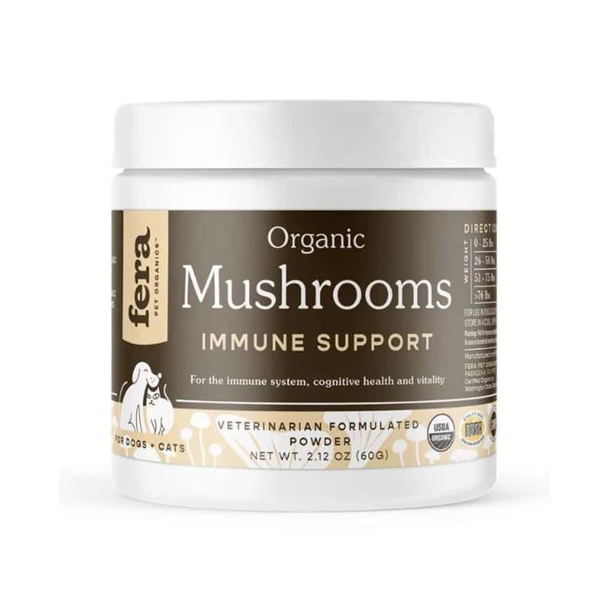Fera Pets Supplement 貓狗營養補充品 USDA有機認證 有機靈芝菇菌免疫力營養粉 60g (犬貓通用) (4589) (圖片2)