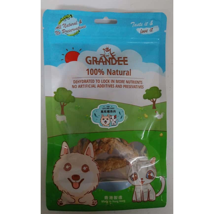 GRANDEE 香港製造 天然風乾小食 泰國鱷魚肉 50g (貓犬用) (圖片2)