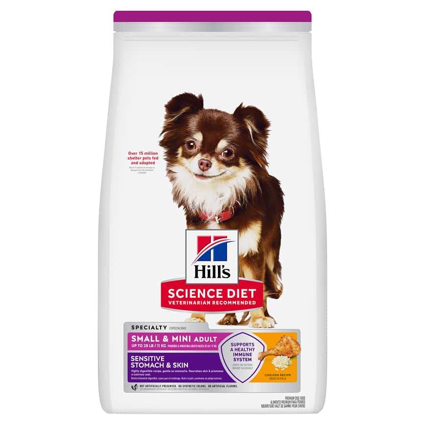 Hills 狗糧 小型及迷你成犬糧 敏感腸胃及皮膚 雞肉配方 4lb (10439) (圖片2)