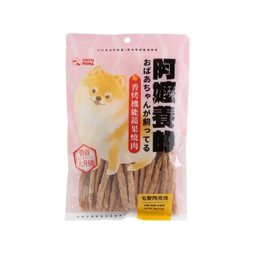 HeroMama 狗小食 阿嬤養的系列 香烤機能蔬果燒肉 毛髮閃亮亮 80g (圖片2)