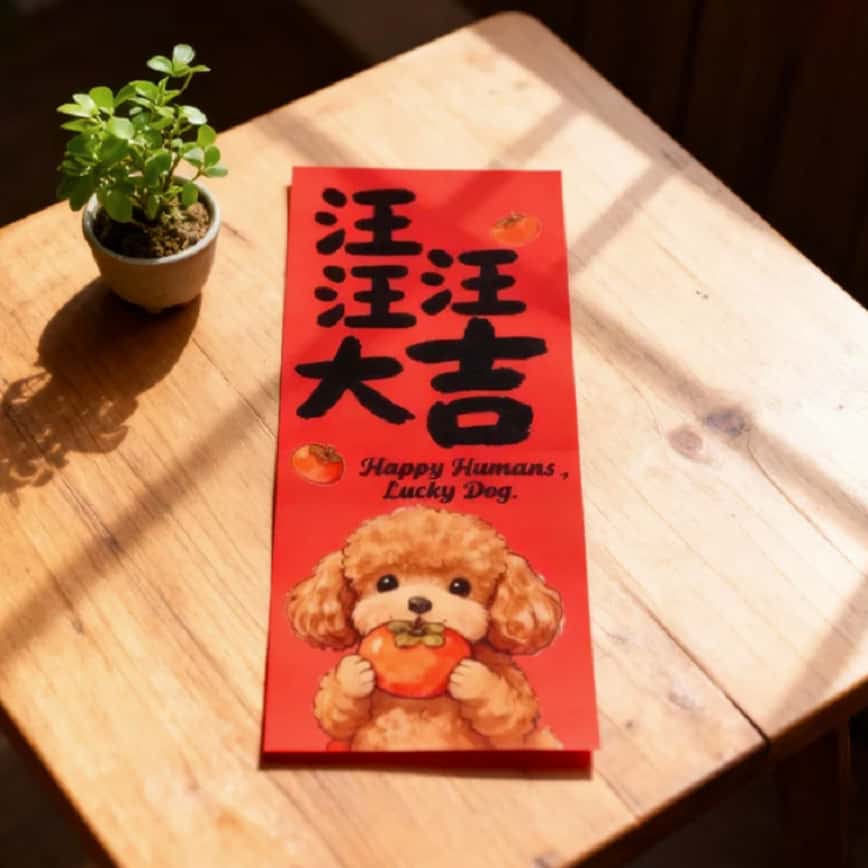 寵物吉祥揮春 狗狗款 款式隨機 (非賣品) (圖片2)