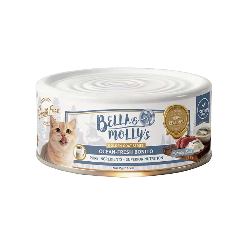 Bella & Molly's貝莉 貓罐頭 無穀物黃金羊奶系列 補水鮮魚湯罐 80g - 限時試食價 (img2)