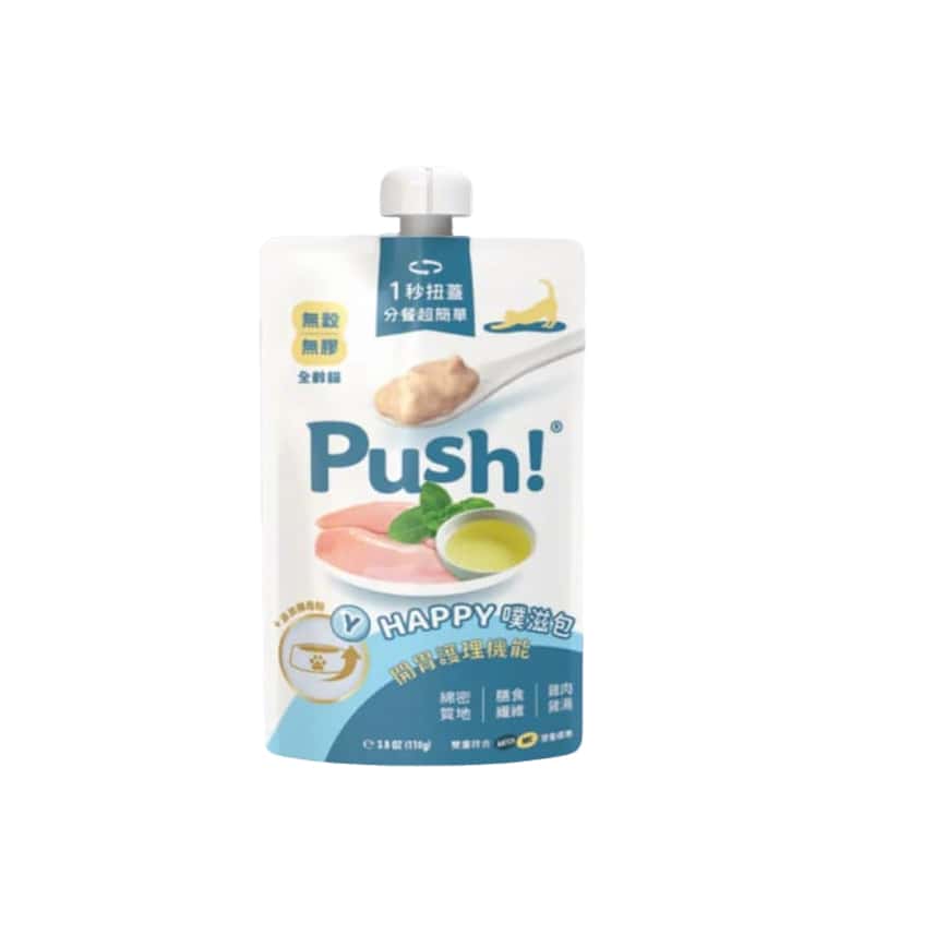 Push! 噗滋包 機能貓貓主食肉泥 開胃護理 雞肉雞湯 110g (PUSH008) (圖片2)