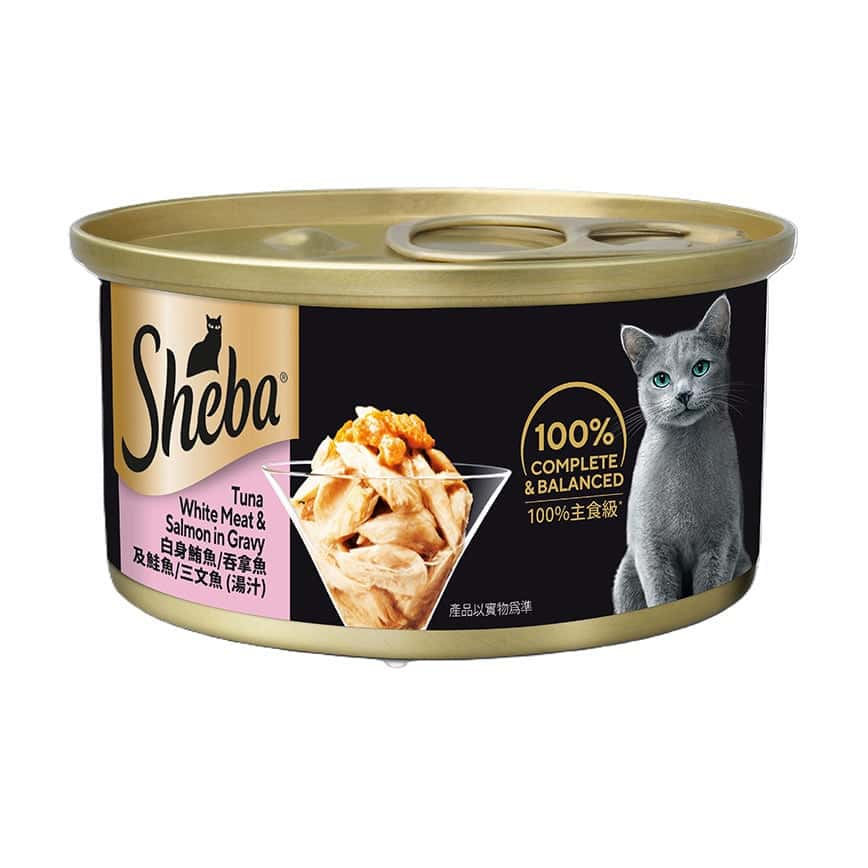 Sheba 日系貓罐頭 湯汁吞拿魚加三文魚 85g 肉色(10290930/60018009) (新舊包裝隨機發貨) (圖片2)