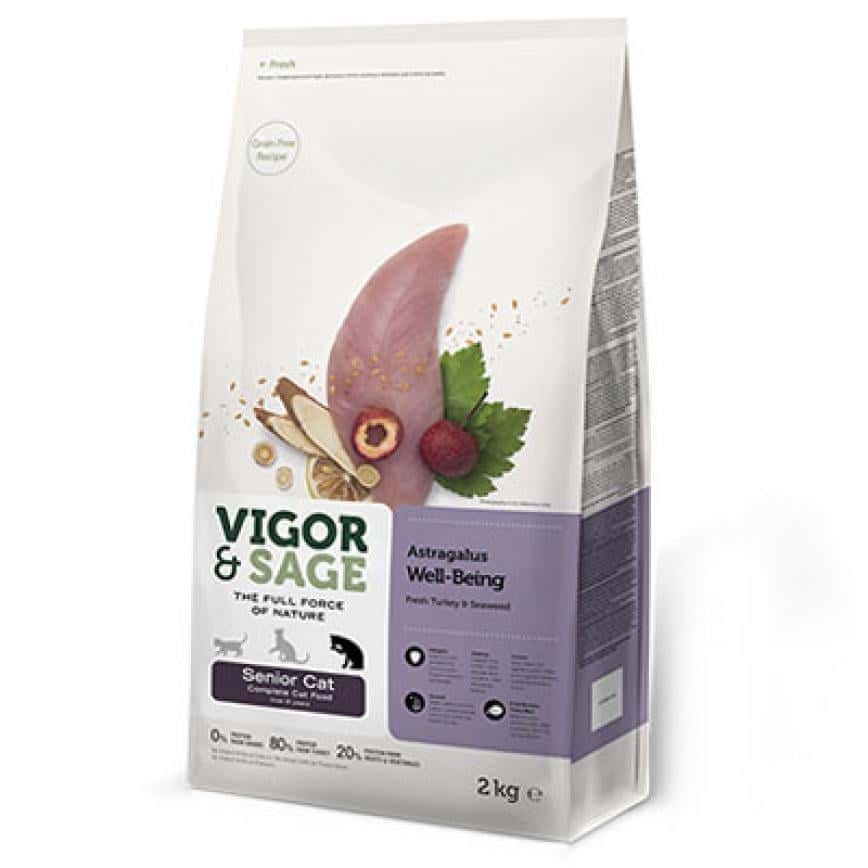VIGOR & SAGE 無穀物天然糧 黄芪抗衰老高齡貓 Astragalus Well-Being 2kg (17056) (TBS) (圖片2)