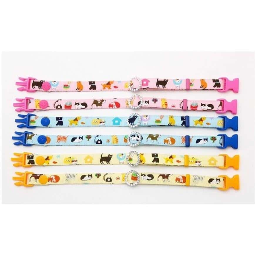 日本和風可愛貓圖片 貓貓頸帶 L碼 (顏色隨機) (圖片2)