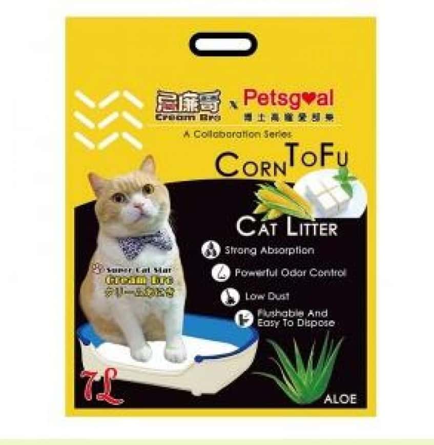 PETSGOAL X 忌廉哥 玉米 豆腐貓砂 蘆薈 7L (黃) (CB202116) (圖片2)