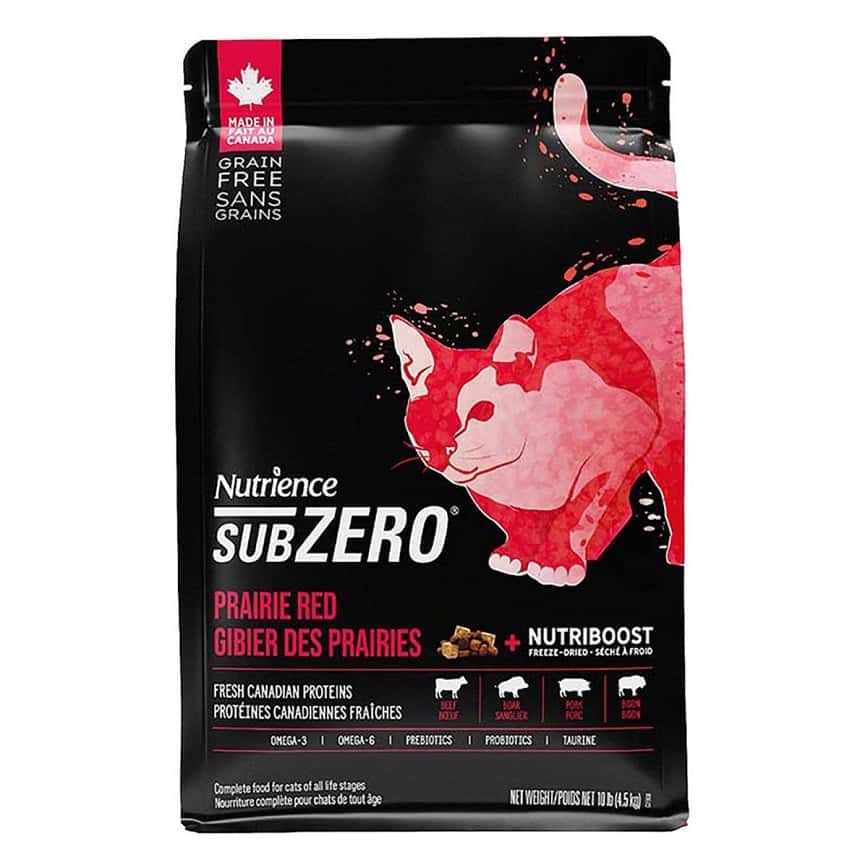 Nutrience SUBZERO 無穀物貓糧 全貓配方 凍乾脫水鮮牛肝配紅肉及海魚 10lb 4.5kg (C2908C) (紅黑) (圖片2)