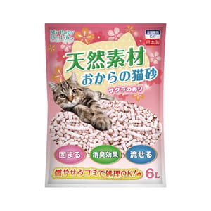 My My Baby Pet Life 天然 豆腐貓砂 櫻花香味 6L 6L 正面圖