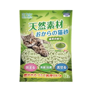 My My Baby Pet Life 天然 豆腐貓砂 綠茶香味 6L 6L  正面圖