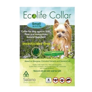 Ecolife Ecolife Collar 小型犬用天然驅蚤頸帶 藍色 犬用 正面圖