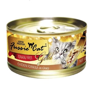 Fussie Fussie Cat 貓罐頭 金鑽 雞肉+肉汁 Chicken Formula in Gravy 80g 80g  正面圖