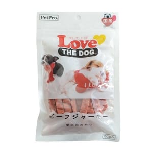 日本PetPro 日本PetPro Love THE DOG 牛肉短粗狗小食條 100g 100g 正面圖