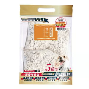 富士一 富士一 凍乾小食 脫水雞肉粒+鴨肉粒 混合口味 1000g 1000g 貓犬用 正面圖