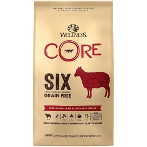 WELLNESS WELLNESS CORE 狗糧 SIX 無穀物 單一蛋白質抗敏配方 羊肉 22lb 22lb  正面圖