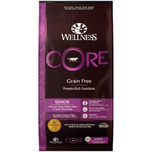 WELLNESS WELLNESS CORE 狗糧 無穀物 老犬配方 去骨雞及火雞 4lb 4lb 正面圖