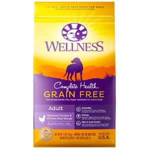WELLNESS WELLNESS 狗糧 無穀物 GRAIN FREE 成犬配方 雞肉 24lb 24lb 正面圖