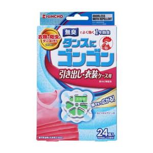 日本KINCHO 日本KINCHO 抽屜無味防黴驅蟲劑 24個入   正面圖