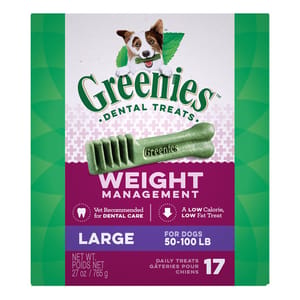 Greenies Greenies 狗零食 WM Large 體重管理潔齒骨 大型犬用 17支 27oz 27oz 犬用 正面圖