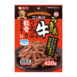 日本Sunrise 日本Sunrise 狗小食 蔬菜牛肉軟骨幼條零食 420g 420g  正面圖