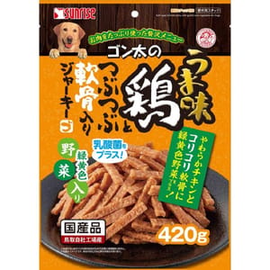 日本Sunrise 日本Sunrise 狗小食 蔬菜雞肉軟骨幼條零食 420g 420g 正面圖