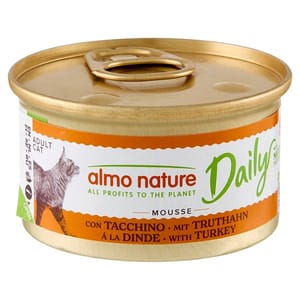 Almo Almo Nature Daily Mousse 成貓罐頭 慕絲主食系列 火雞 85g 85g  正面圖